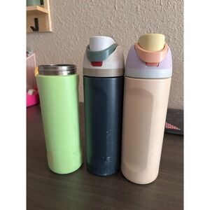 Owala FreeSip Water Bottle Lot 3 Insulated Flip Straw Travel Tumblers